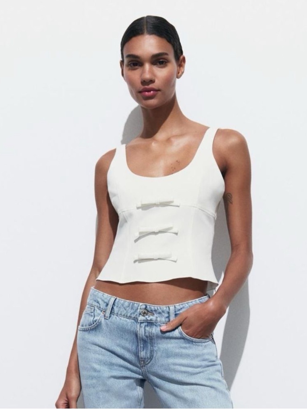 Zara Front Bows Tank Top